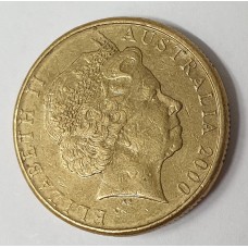 AUSTRALIA 2000 . ONE 1 DOLLAR COIN . NO MULE . ERROR . THIN PLANCHET 